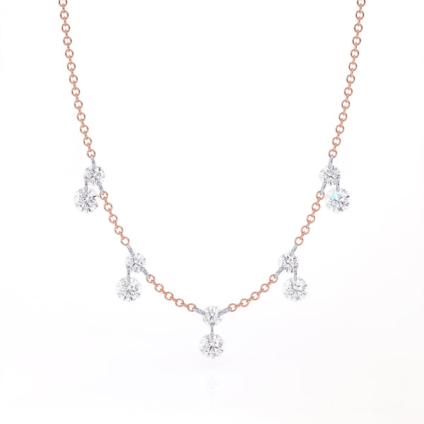 SHELLEY 1.50 CT 10 STONE ROUND DIAMOND NECKLACE