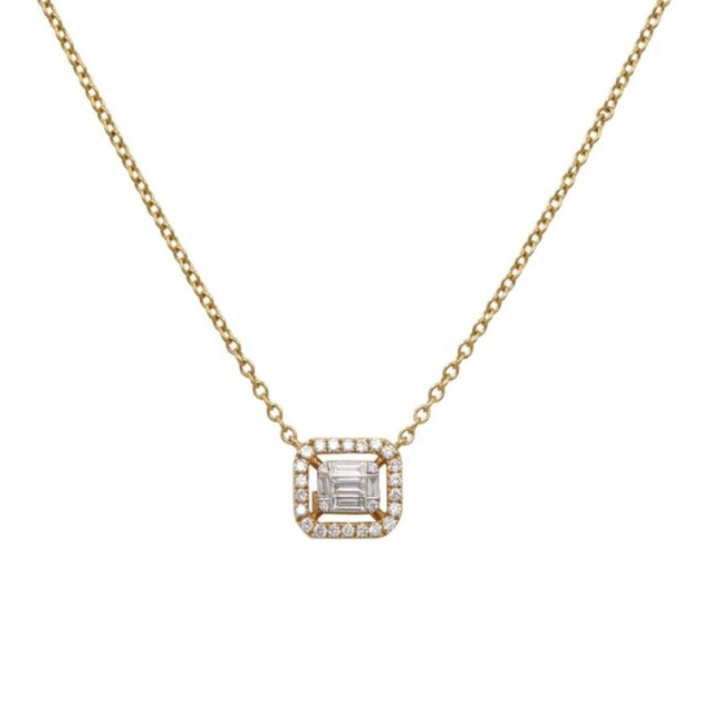 0.31ct BAGUETTE ILLUSION PENDANT