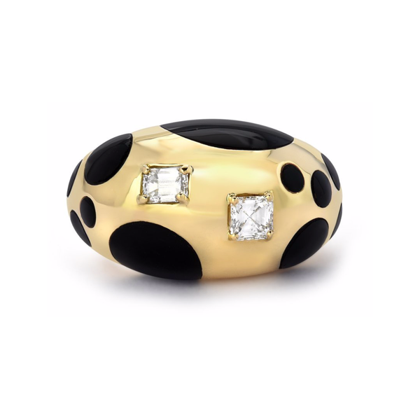 POLKA BOMBE RING - BLACK ONYX