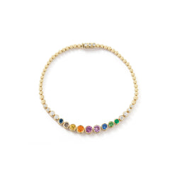 Prive Luxe Rainbow Tennis Bracelet
