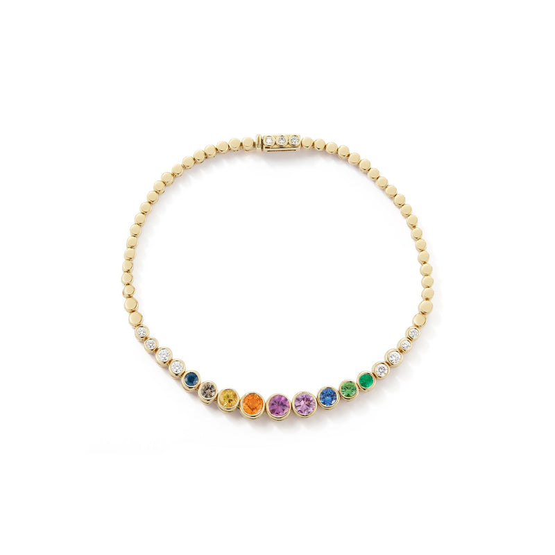 Prive Luxe Rainbow Tennis Bracelet