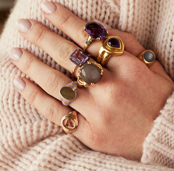 VINTAGE BROWN MOONSTONE RING