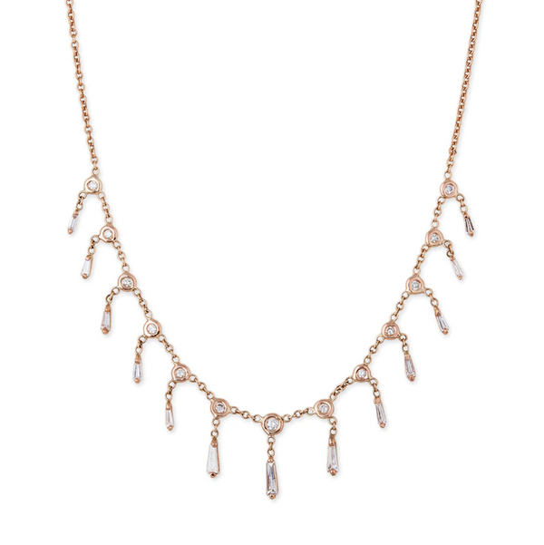 Baguette Diamond Shaker Necklace