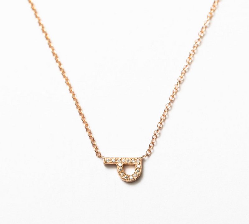 MINI P DIAMOND NECKLACE