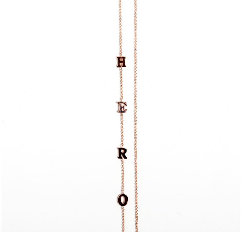 HERO SIDE INITIAL NECKLACE