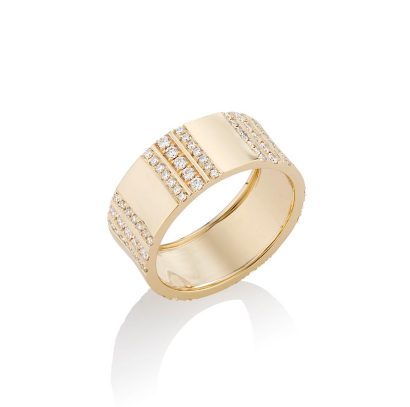 PINSTRIPE STRENGTH DIAMOND CIAGR BAND RING