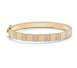 PINSTRIPE STRENGTH DIAMOND BANGLE - DIAMONDS ALL THE WAY AROUND