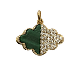 MEMENTO MALACHITE AND DIAMOND CLOUD CHARM