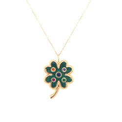 Shamrock Pendant - Malachite