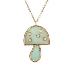 SMALL MUSHROOM NECKLACE - PERUVIAN OPAL