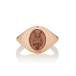 TIERED FANTASY SIGNET - 14K ROSE GOLD