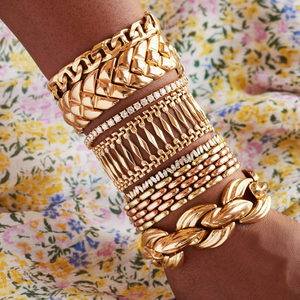 RETRO YELLOW AND ROSE GOLD BRACELET