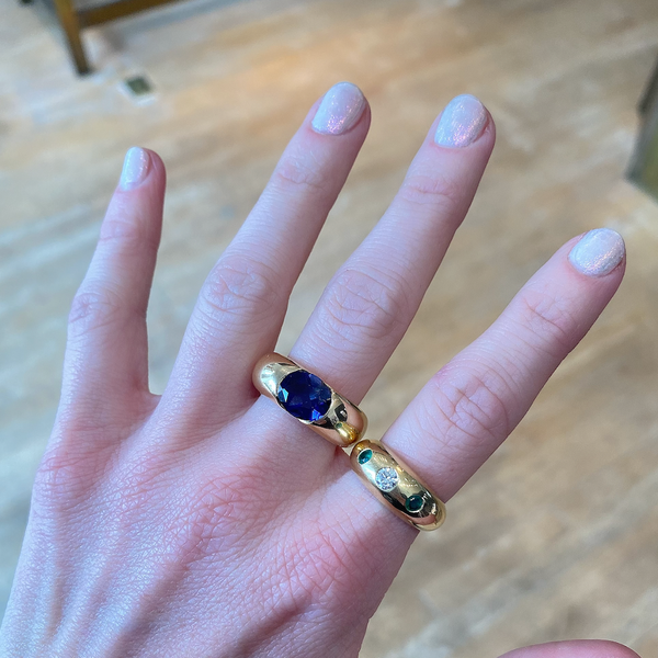 VINTAGE CARTIER ELLIPSE IOLITE RING