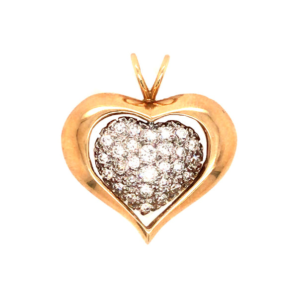 VINTAGE FLOATING HEART CHARM