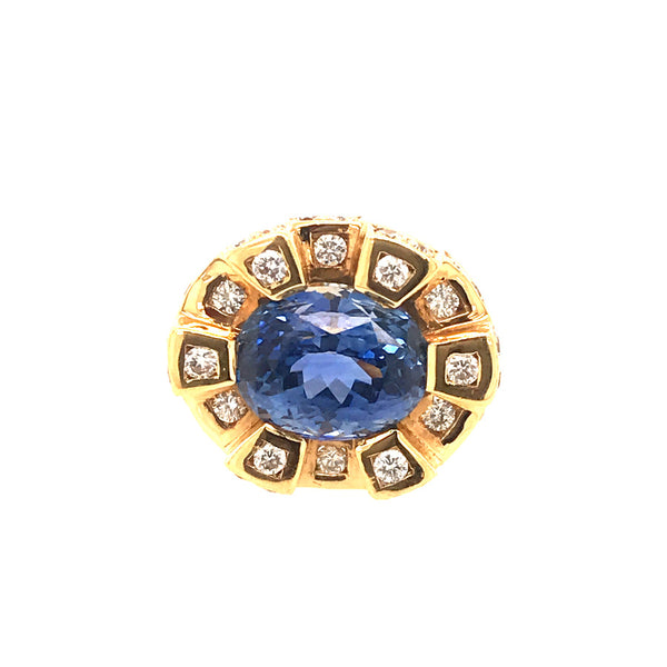 VINTAGE SAPPHIRE DIAMOND RING