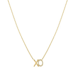 XO Diamond Accent Mini Nameplate Necklace