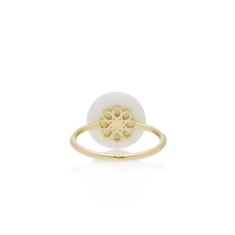 Co-Exist Moon on Gemstone Ring