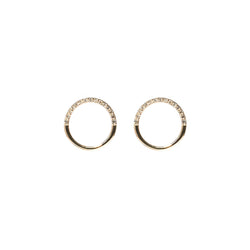 THE CREW HALF MOON STUD EARRINGS