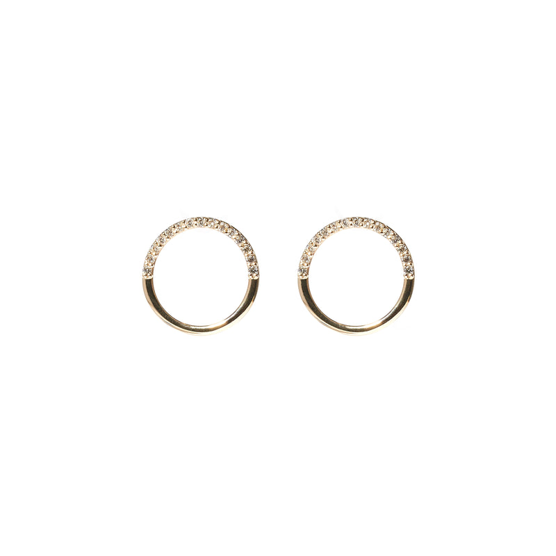 THE CREW HALF MOON STUD EARRINGS