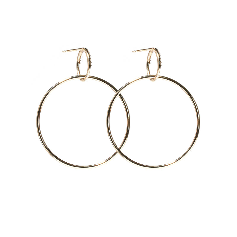 THE CREW HALF MOON DOUBLE HOOP EARRINGS