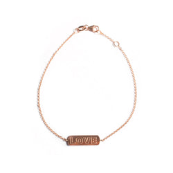 ENGRAVED "LOVE" PLATE BRACELET