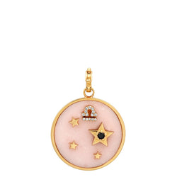 LARGE ZODIAC CHARM - PINK OPAL