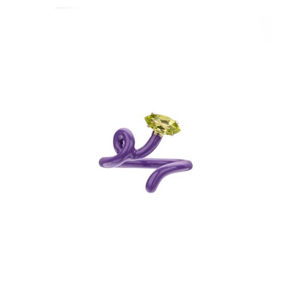 BABY VINE TENDRIL RING - PURPLE