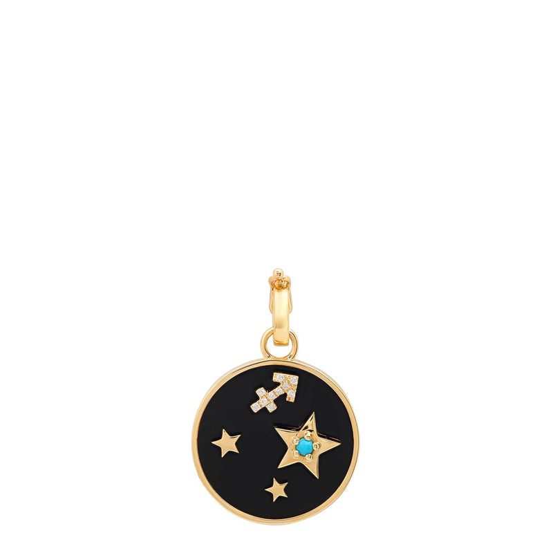 SMALL ZODIAC CHARM - BLACK ONYX