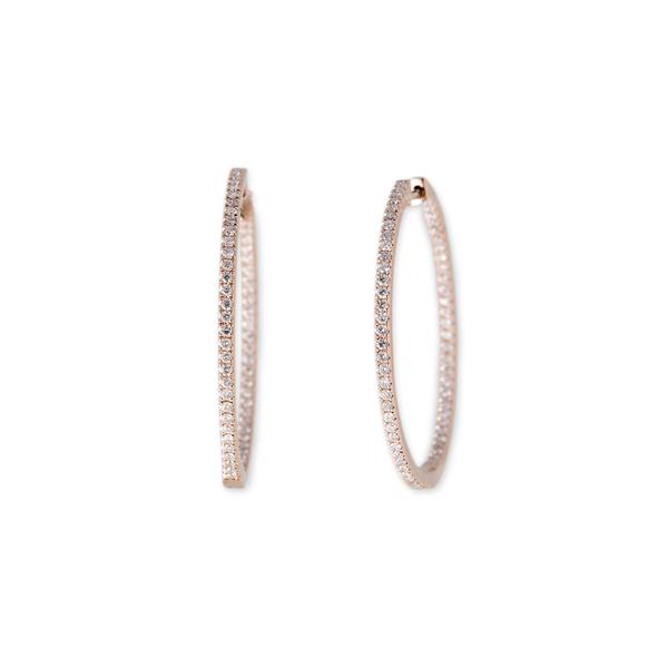 INSIDE OUT PAVE DIAMOND HOOPS