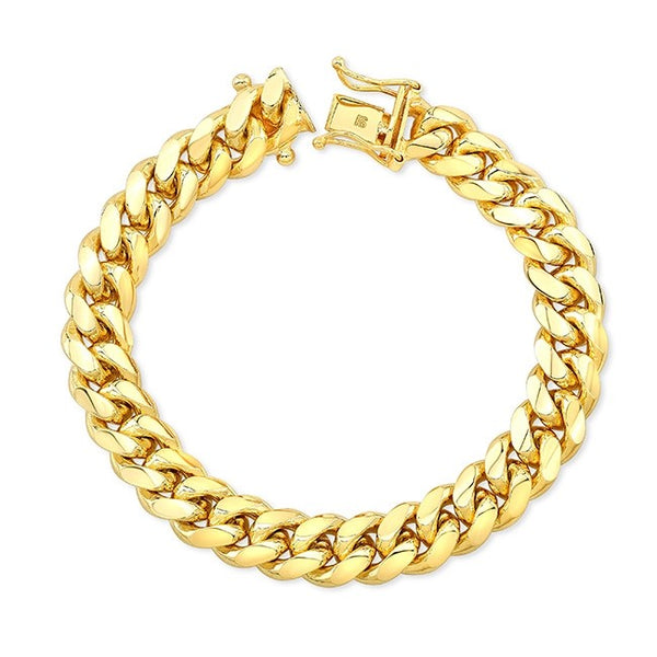 14K GOLD SOLID MIAMI CUBAN LINK BRACELET