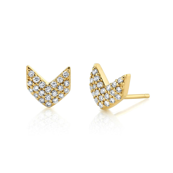 DIAMOND PAVE CHEVRON STUD