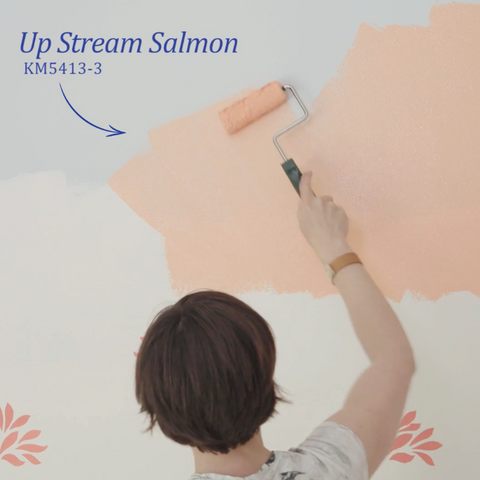 Shannon Kaye stencil design, custom stencil, color consulting, color expert, color style, colorist, color specialist, up stream salmon, upstream salmon, peach bedroom, stencil design, custom stencil, stencil artist