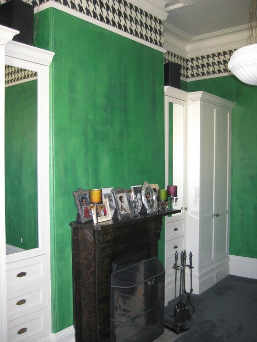 victorian bedroom, before after bedroom, louann bauer design, green bedroom, bedroom remodel