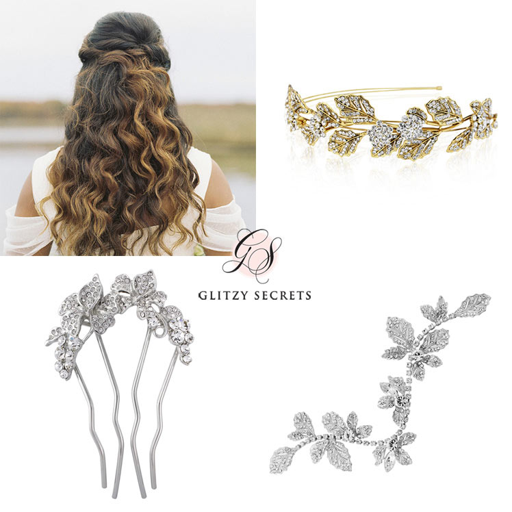 Hair accessories for up do wedding hairstyles