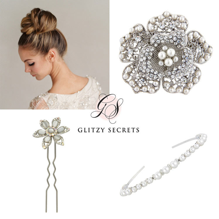 Beautiful accessories for up do wedding hairstyles