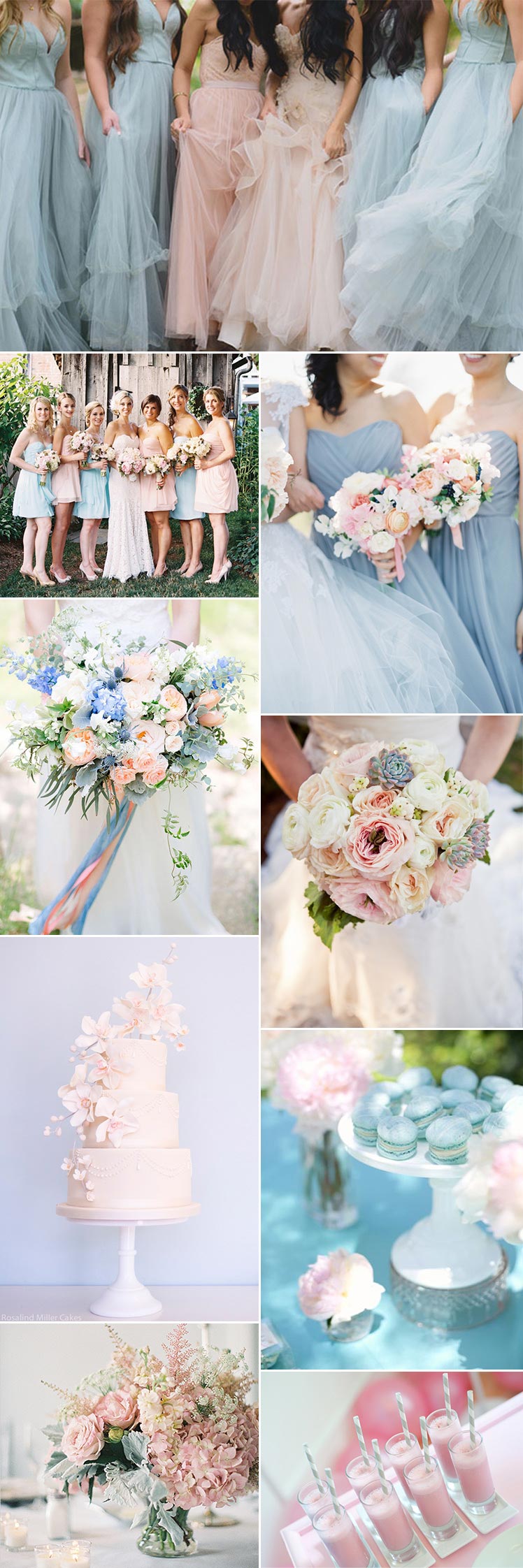 Pink and blue wedding colour scheme inspiration