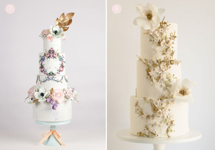Exquisite tiered cakes by Nadia & Co and Maggie Austin Cakes