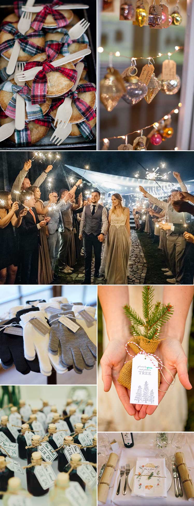 Gorgeous Christmas wedding favour ideas