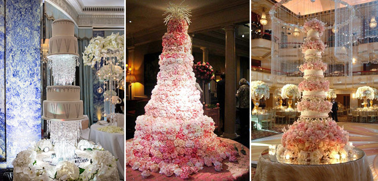 Lavish wedding cakes for sensational wedding day glamour