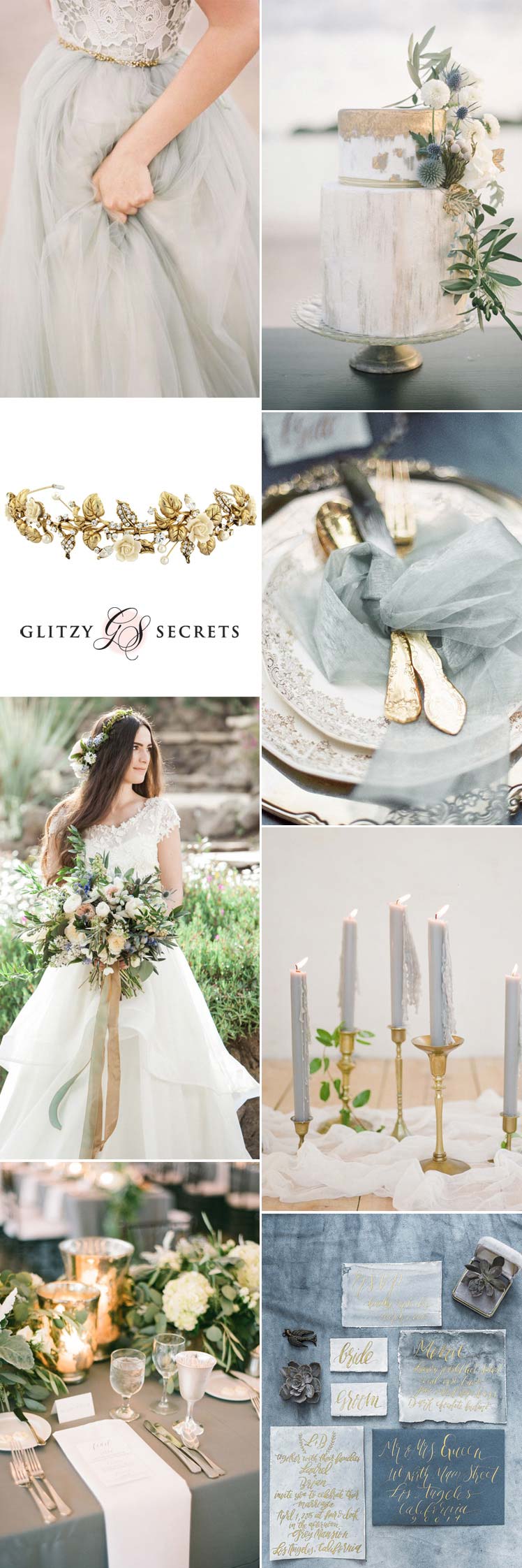 Grey and gold wedding inspiration