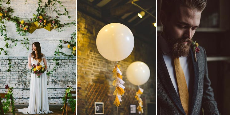 Mustard coloured boho wedding ideas