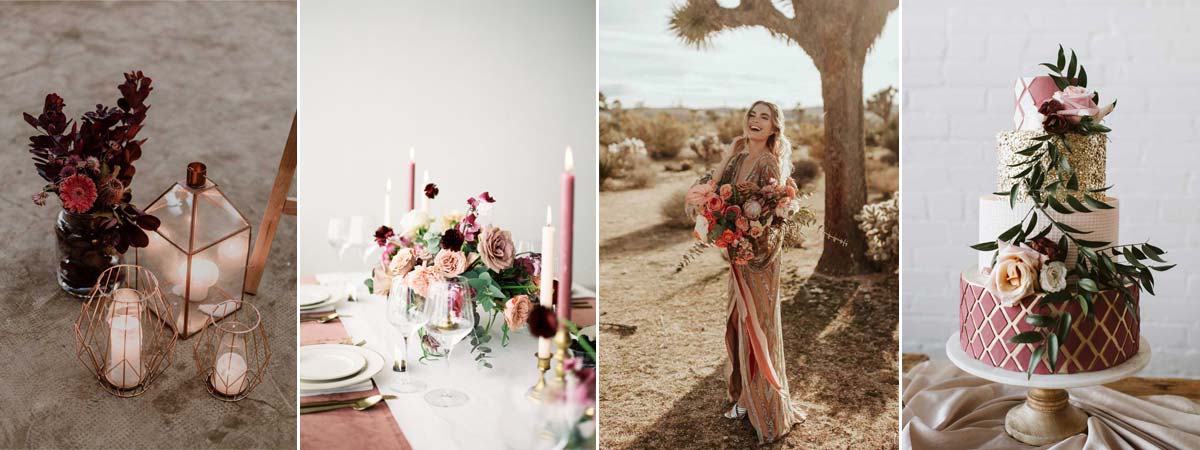 Pink and Rose Gold wedding inspo