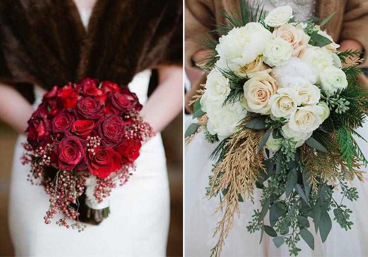Winter wedding bouquet ideas and inspo