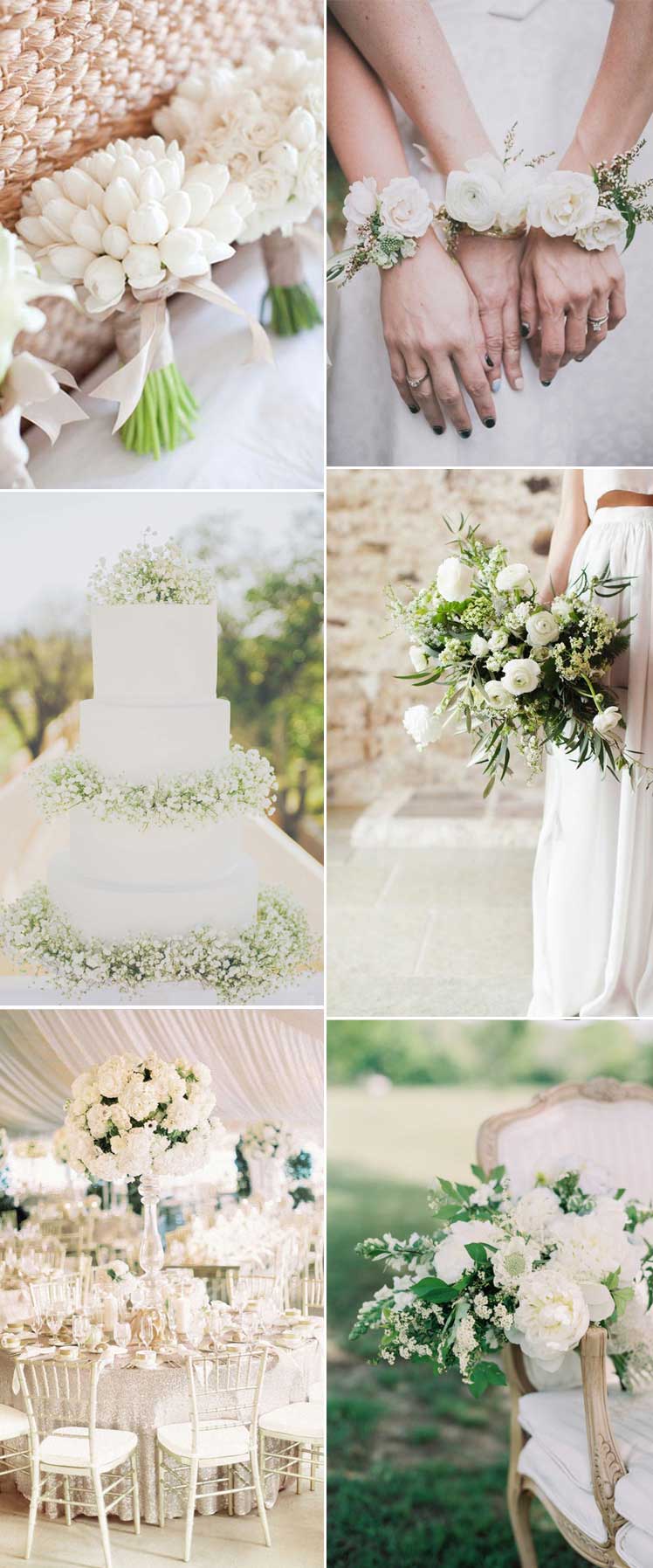 White flowers inspiration for a spring wedding