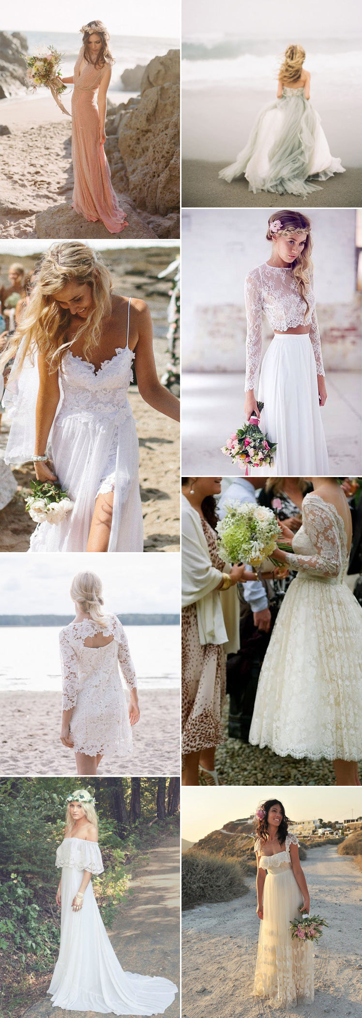 Dreamy and romantic beach wedding dresses