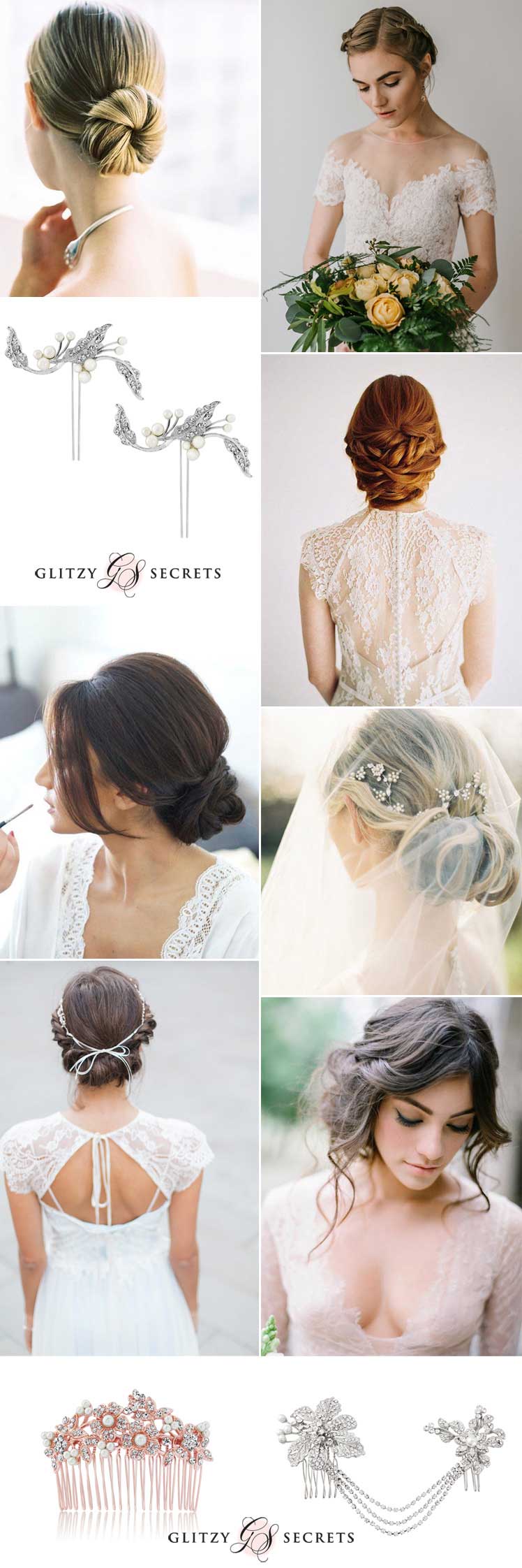 Beautiful wedding updos for stylish brides