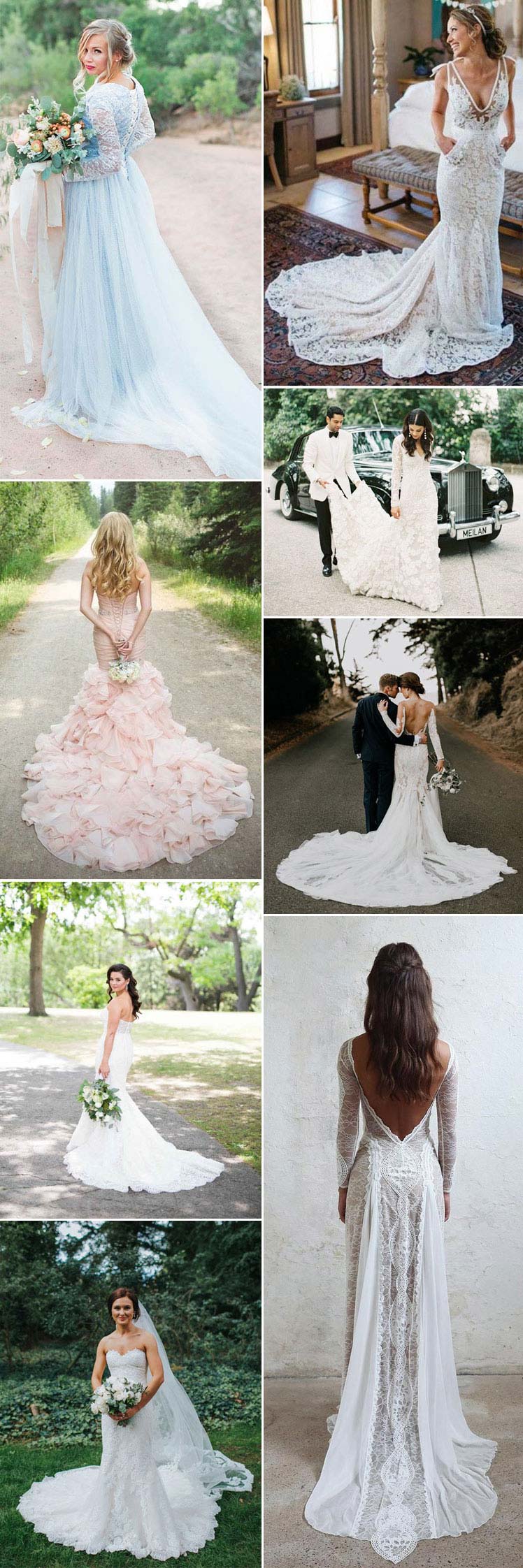 Wedding dresses with trains for every bridal style