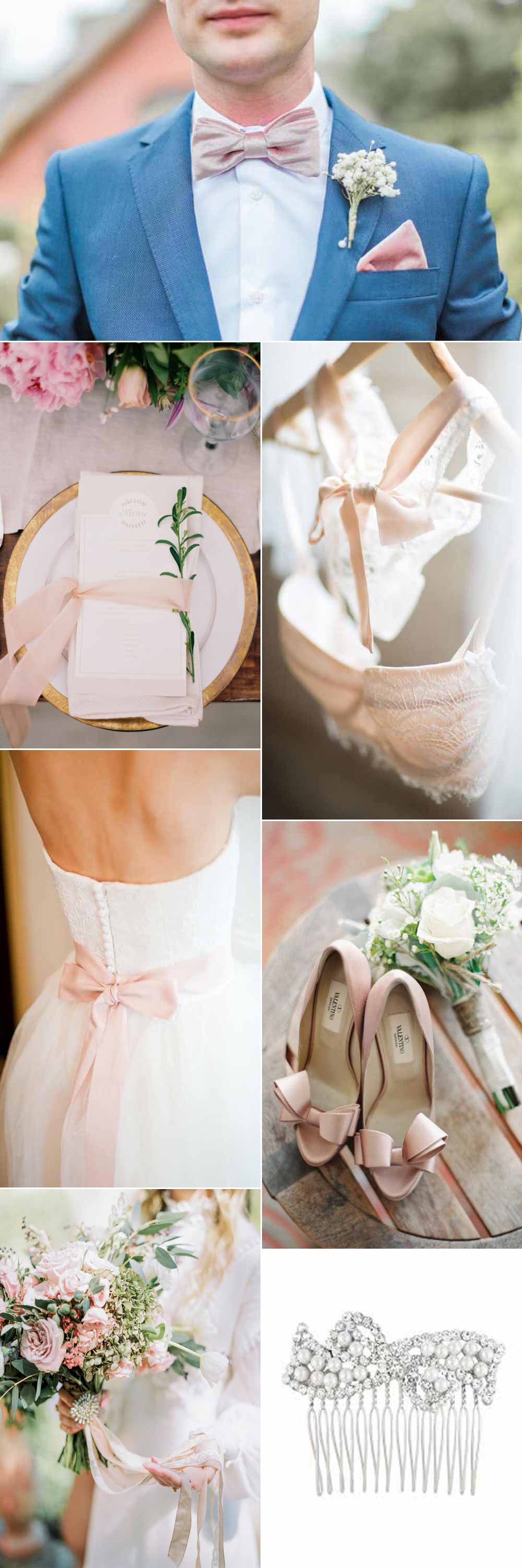 Blush and bow wedding inspiration