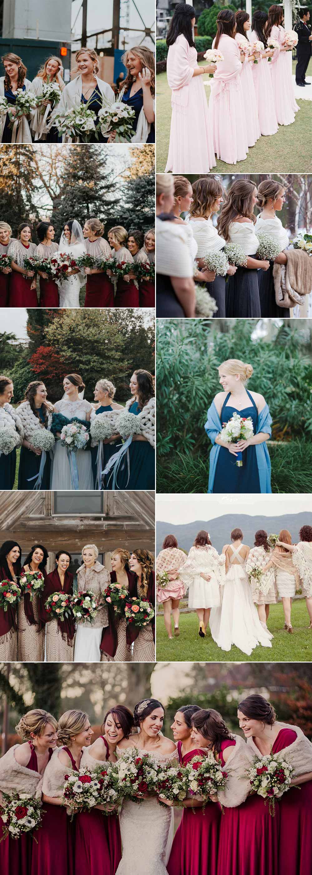 Bridesmaid wrap ideas for your winter wedding