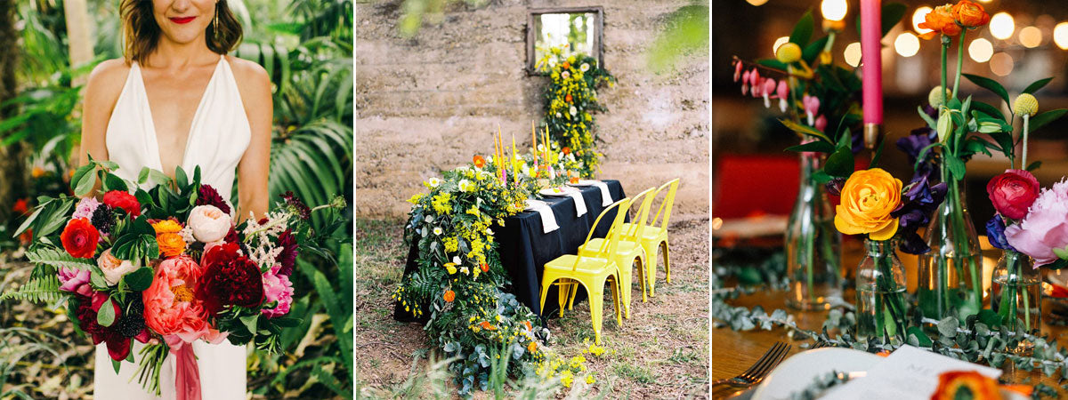 Bright colour wedding trend ideas
